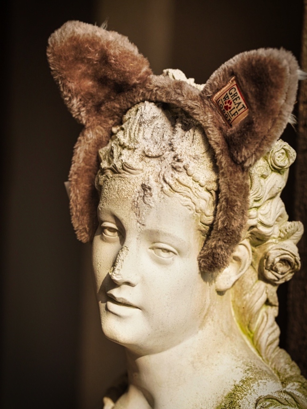 Great Wolf Lodge Brown Fuzzy Wolf Ears Headband – Plush Animal Ears